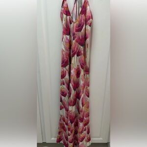 Ramona LaRue Pink Tulip Silk Maxi Dress